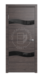 Межкомнатная дверь ALUM 9 (Винтаж, Лакобель черный)